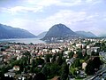 Vista de Lugano y su lago homónimo.