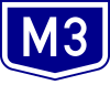 M3 motorway shield