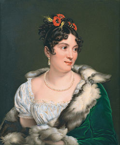 Mademoiselle Mars (1823), par Aimée Perlet d'après un tableau de Gérard, localisation inconnue.