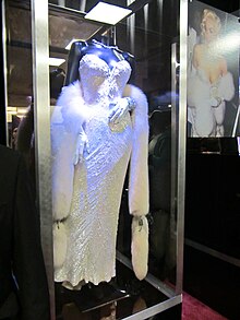 The white dress worn at the 1991 Academy Awards by Madonna Madonna's White Dress worn at 1991 Oscar Awards.jpg