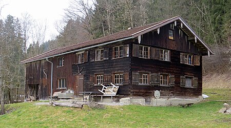 Maierhöfen Untersteig sw Bauernhaus Nr 185 v S