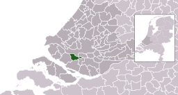 Tidigare kommunens läge i provinsen Zuid-Holland