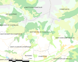 Mapa obce Saint-Michel-de-Chaillol