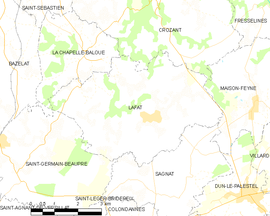 Mapa obce Lafat