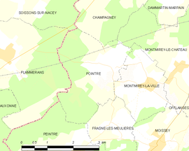 Mapa obce Pointre