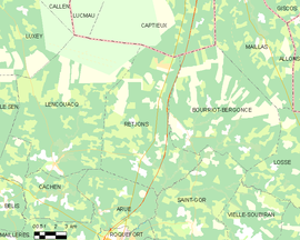 Mapa obce Retjons
