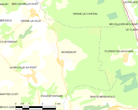 Mapa obce Moiremont