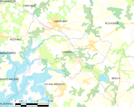 Mapa obce Landaul