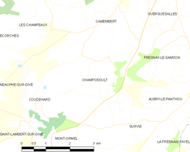 Mapa obce Champosoult