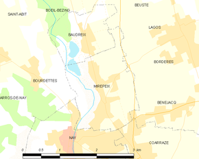 Poziția localității Mirepeix