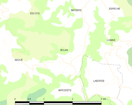 Mapa obce Bulan