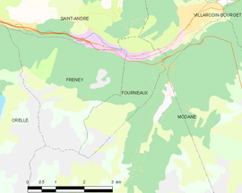 Mapa obce Fourneaux