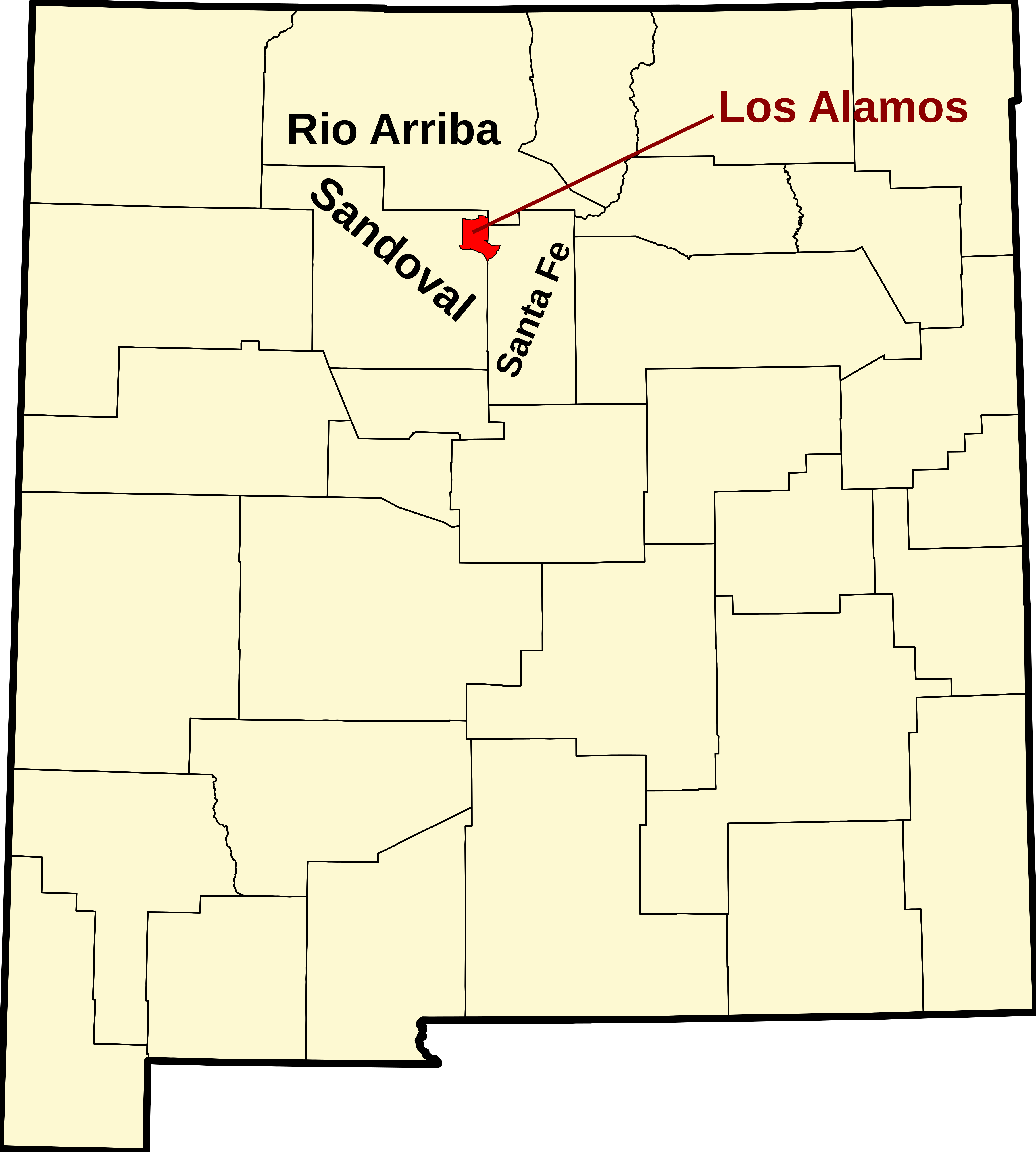 File Map Of New Mexico Highlighting Los Alamos County Svg Wikimedia Commons