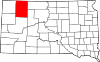 Map of South Dakota highlighting Perkins County.svg