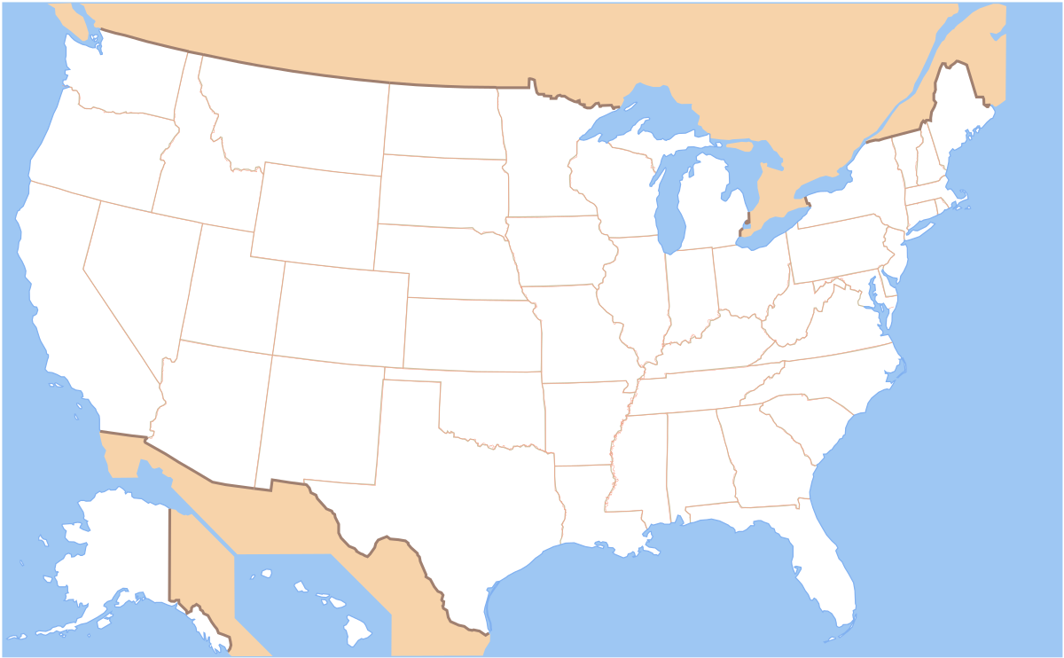 Map Of United States Without State Names File:Map of USA without state names.svg   Wikimedia Commons