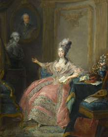 Marie Joséphine, Countess of Provence, Louis Stanislas' wife, by Jean-Baptiste André Gautier-Dagoty, 1775 (Source: Wikimedia)