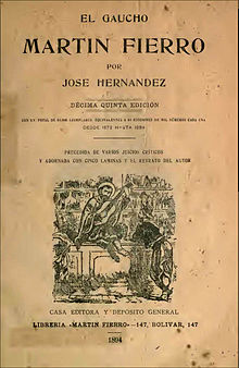 Decimoquinta edición de El Gaucho Martín Fierro, obra cumbre de José Hernández.