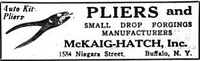Advertisement for McKaig-Hatch tools published in the April 1921 issue of Forging and Heat Treating