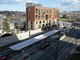 Chantier de la station Medford/Tufts.