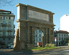 Front of Porta Romana towards the countryside Milano Porta Romana.jpg