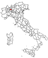 Lage der Provinz in Italien