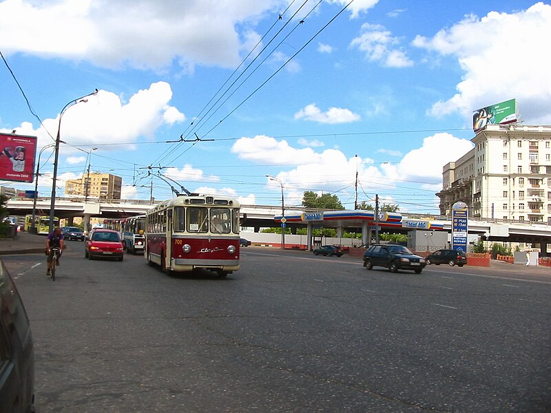 File:Moscow, Novoslobodskaya Street, historical SVARZ-MTBES trolleybus (601).jpg