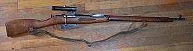 Hungarian M/52 sniper rifle with PU 3.5x optics. Mosin pu hungarian M52.jpg