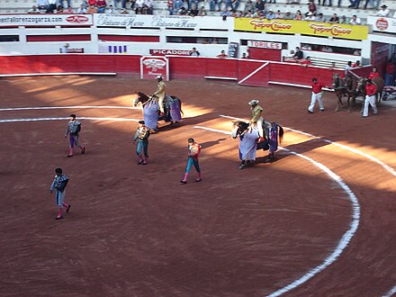 Commencing the bull fight, Plaza Monumental, Monterrey