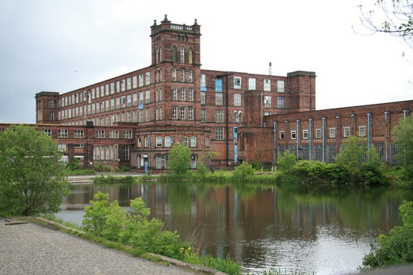 Following the Industrial Revolution, Heywood became a mill town, its landscape dominated by large brick-built cotton mills. This one is part of the Gr