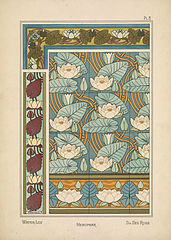 Водяная лилия. Из книги Э. Грассе «Растение и его орнаментальное применение». 1896