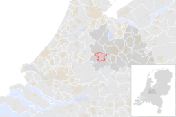 Locatie van de gemeente Montfoort (gemeentegrenzen CBS 2016)