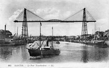photo du pont transbordeur de Nantes en 1914