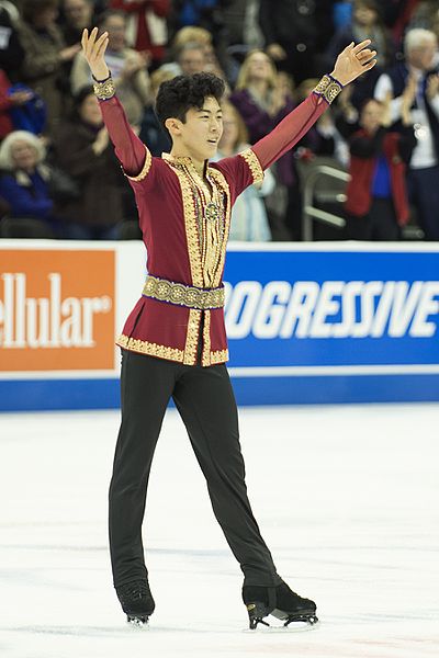 Nathan Chen after his free skate from the 2017 U.S. Figure Skating Championships