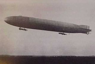 Zeppelin <i>LZ 54</i> Zeppelin belonging to the Imperial German Navy that crashed in the North Sea.