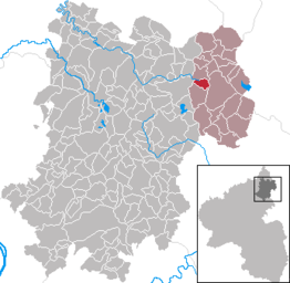 Kaart van Neustadt/ Westerwald