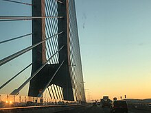 View from the westbound roadway New Champlain Bridge Montreal.jpg