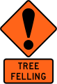 New Zealand road sign W2-1A + W2-1.5A.svg