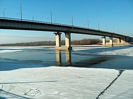 New bridge in Astrakhan, Volga, left bank, winter.jpg