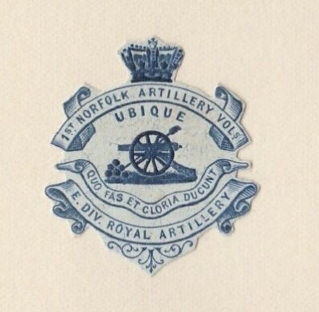 Letterhead, 1st Norfilk Artillery Volunteers, c1890