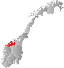 Møre og Romsdal'in Norveç'teki konumu