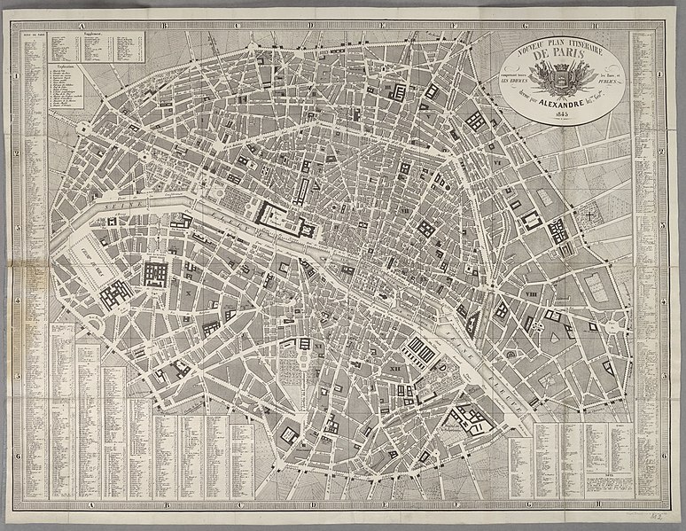 File:Nouveau plan itinéraire de Paris by Alexandre, 1845 - National Library of Sweden.jpg