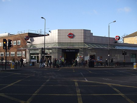 Oval station building