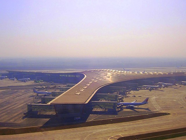 Vue du Terminal 3 de l'Aéroport international Pékin Capitale