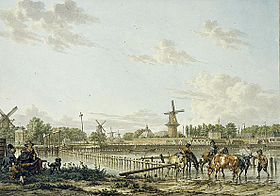 Hynstewâd by de Amstel yn Amsterdam (Jacob Cats, 1784)Hynstewâd by de Amstel yn Amsterdam