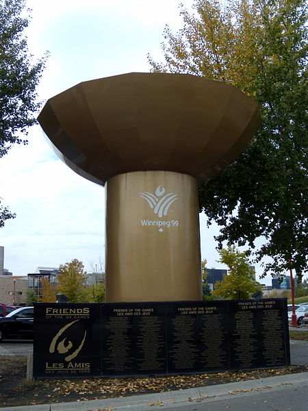 File:Pan Am Games 1999 torch at The Forks in Winnipeg Manitoba.JPG