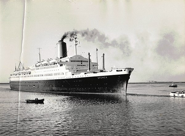 Bremen arriving in Cherbourg, early 1970s