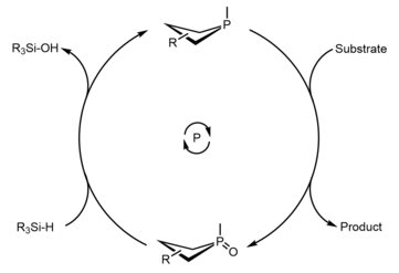 General P(III)/P(V) redox catalytic cycle PhosphaCatCycle.png