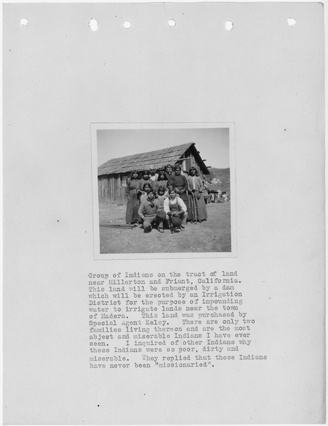 File:Photograph with text of group of Native Americans on land that will be submerged by a dam near Millerton and Friant... - NARA - 296302.tif