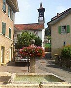 Fuente de agua entre Lausana y Vevey.