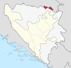 波薩維納州在波士尼亞和赫塞哥維納聯邦的位置
